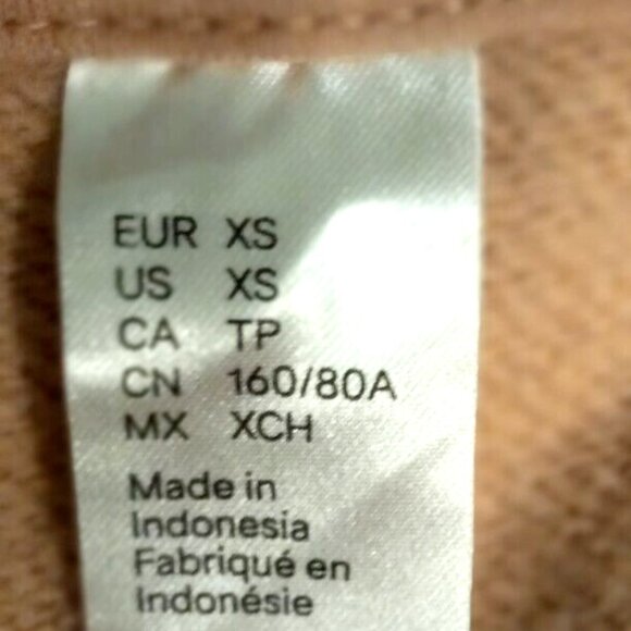 H&M Divided Pink Cropped Hoodie Sweatshirt Women’s Sz XS Drawstring Long Sleeve - Picture 9 of 11